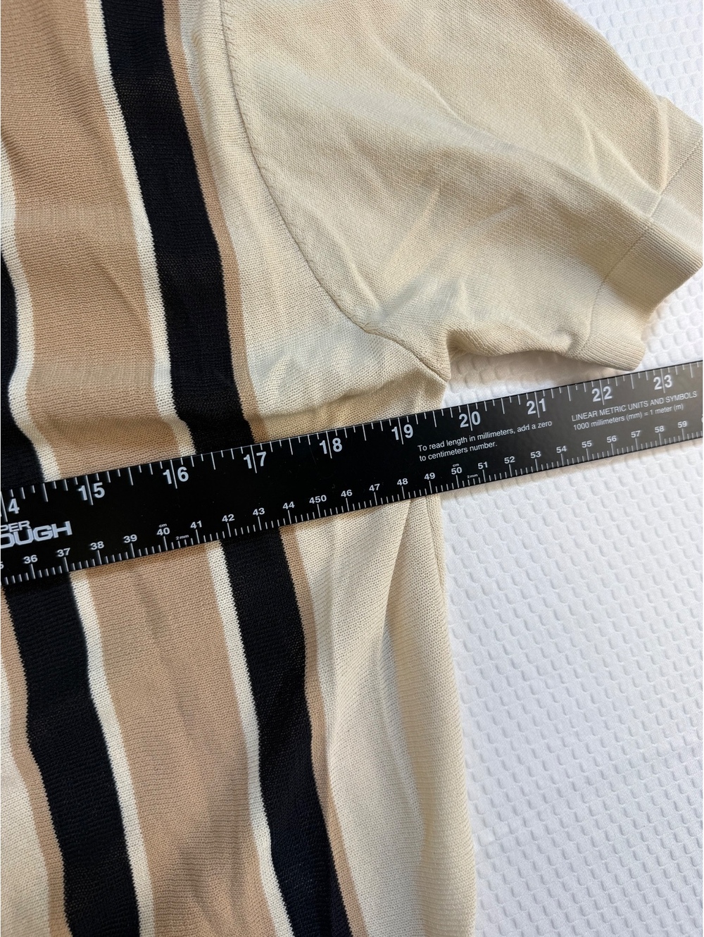 PJ Paul Jones Men’s L Striped Knit Polo Shirt Button Front Retro 70s Mod - Picture 8 of 8